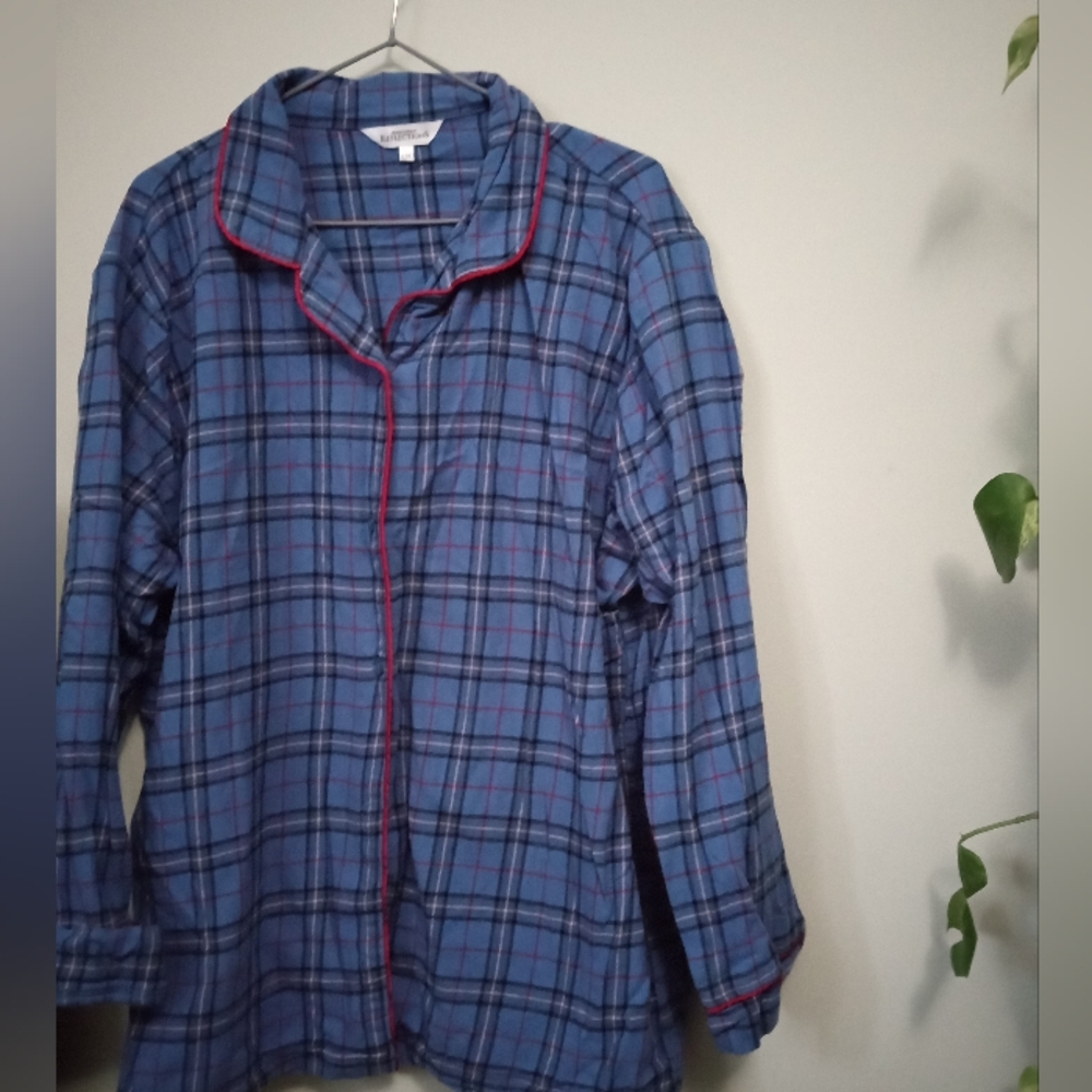 Northern Reflections Blue Striped PJ Top Xxl